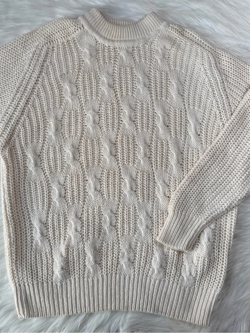 Vintage J. Riggins Cable Knit Sweater